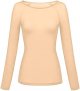 Womens Solid See Through Long Sleeve Seamless Arm Shaper Top Mesh Shirt Blouse Ladies V Neck Shirts